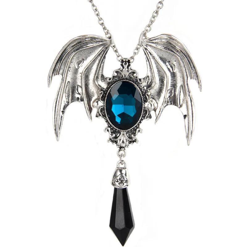 Blue Bat Wings Kolye