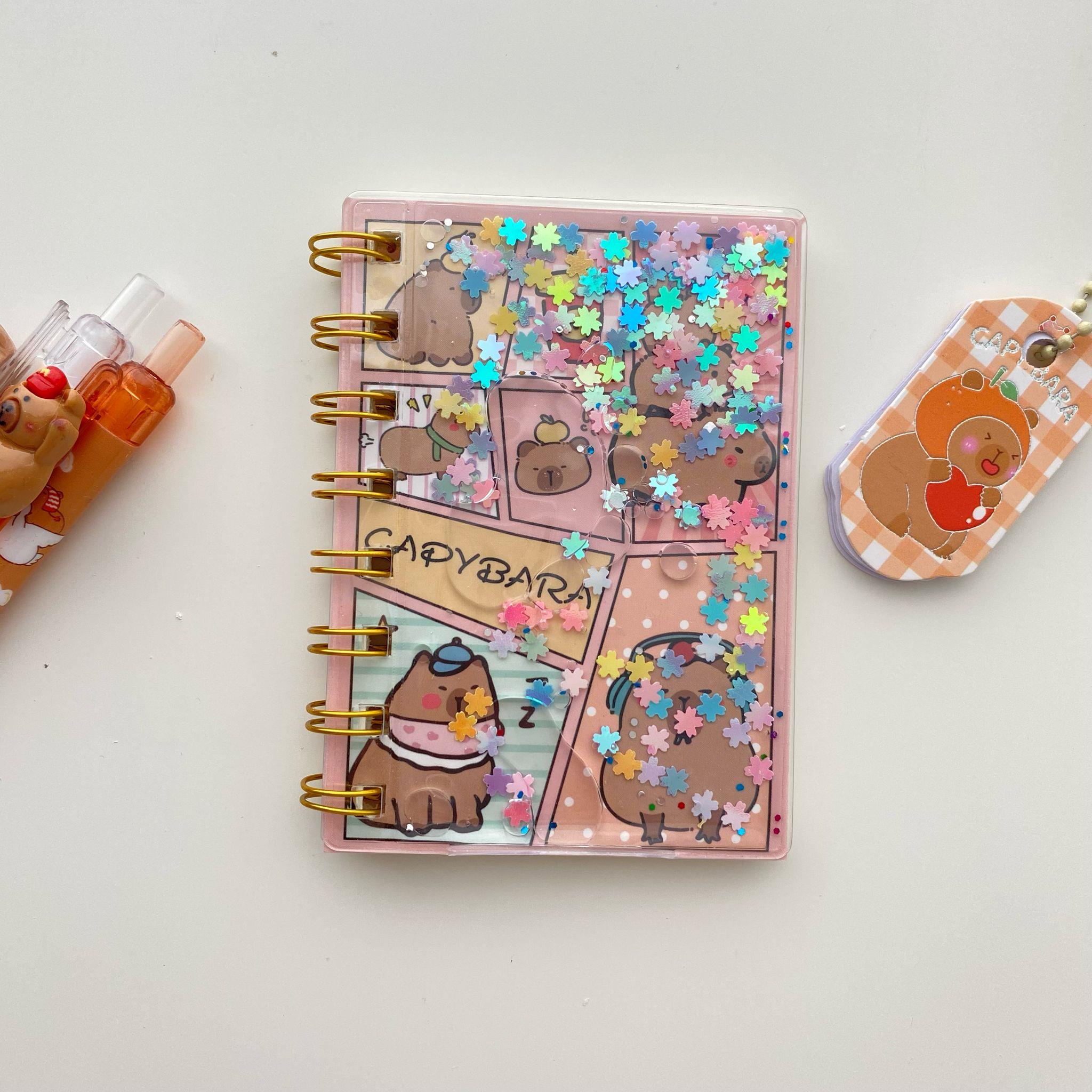 Sarı CapyBara Mini Çizgili Defter