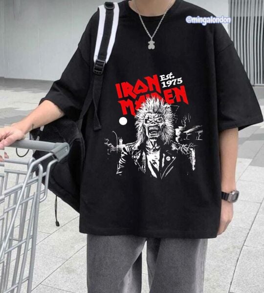 Iron Maıden 1975 Baskılı Siyah T-Shirt