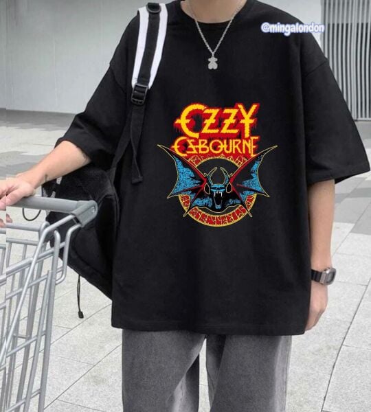 Ozzy Osbourne Baskılı Siyah T-Shirt