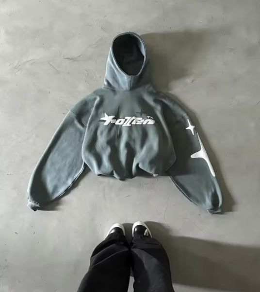 Mint Yeşili Rotten Star Kapüşonlu Sweatshirt