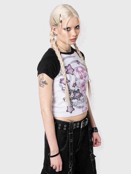 Main Character Reglan Baby Tee Crop