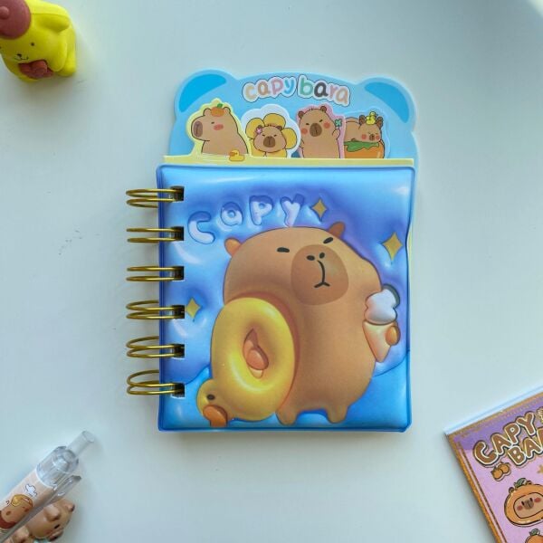 Mavi Capy Bara Pufy Not Defteri
