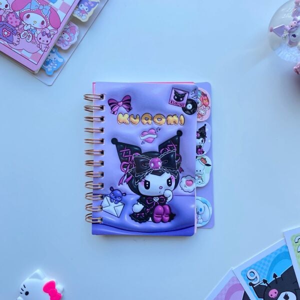 Kuromi Renkli Çizgili Not Defteri