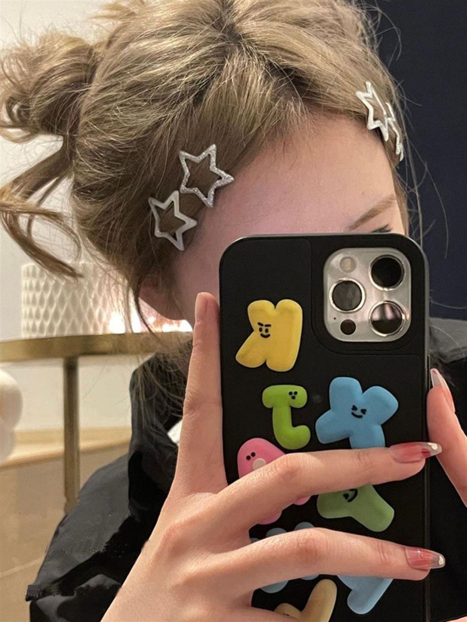 4lü Yıldız Çıt Çıt Toka Y2K Star Style