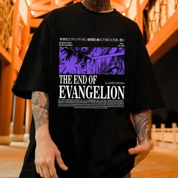 Ars The End Of Evangelion Siyah Unisex T-shirt