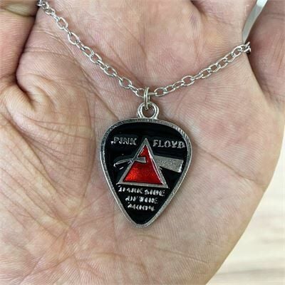 Siyah Pink Floyd - Dark Side Of The Moon Triangle Kolye