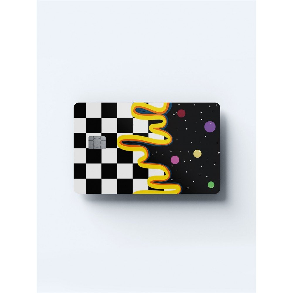 Damalı Gökyüzü Kart Kaplama Sticker