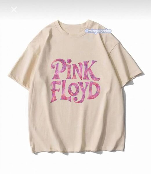 Pink Floyd Baskılı Bej T-Shirt