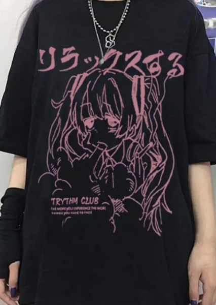 Grf Siyah Harajuku Sad Girl Unisex T-shirt