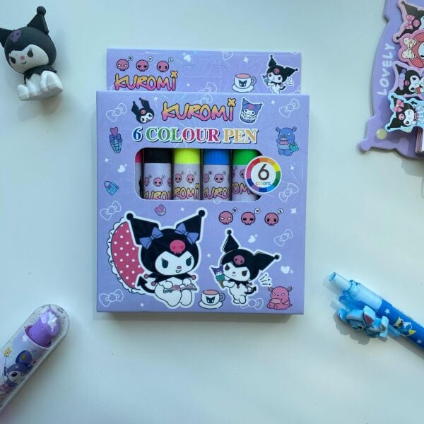 Kuromi 6'lı Keçeli Kalem