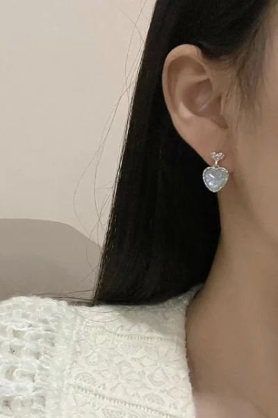 Blue Heart Küpe