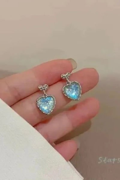 Blue Heart Küpe