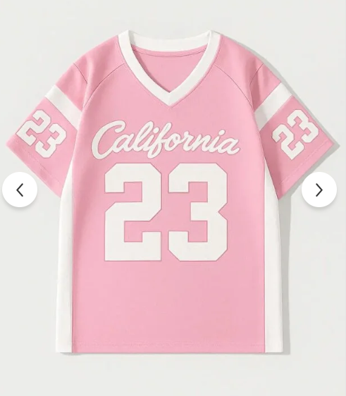 California 23 Baskılı Pembe Forma