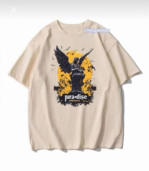 Paradıse Baskılı Bej T-Shirt