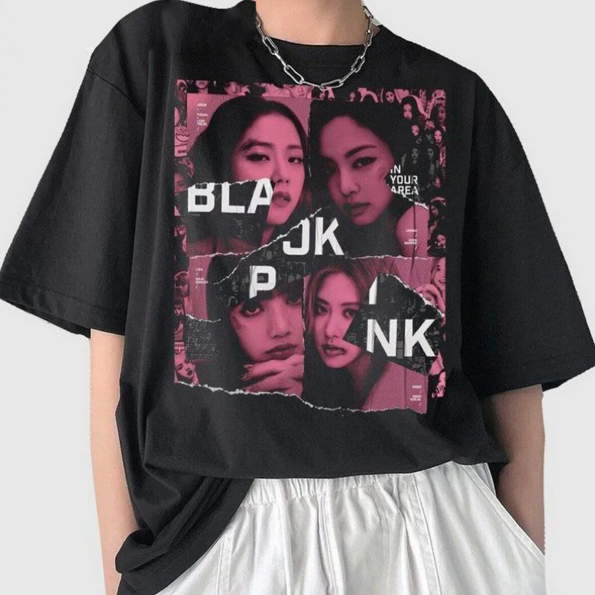 Siyah K-pop Black Pink - Face In Your Area Collage Art (unisex) T-shirt