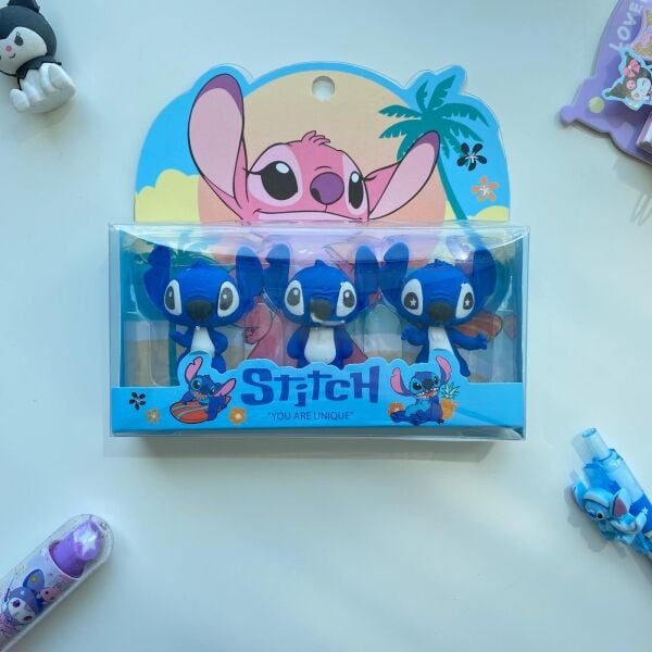 Stitch Angel 3'lü Silgi Seti
