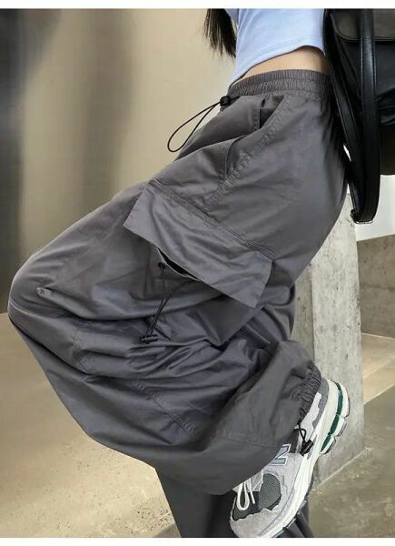 Füme (Kargo Cepli) Aşırı Bol Kalıp Tactical Baggy