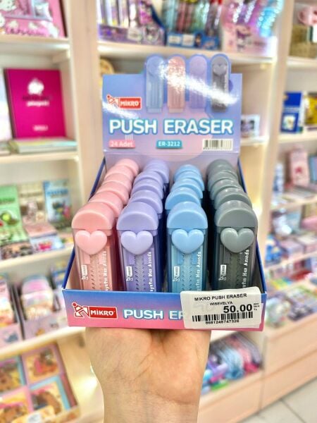 Pembe Mikro Push Silgi