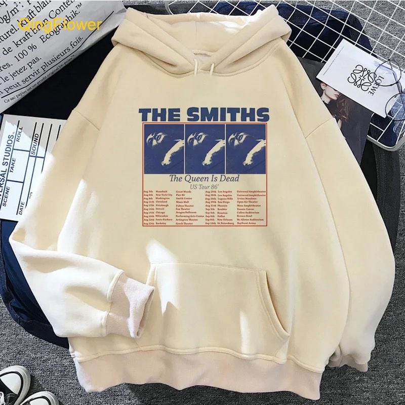 The Smiths - The Queen Is Dead Beyaz Kalın Kumaş Kapşonlu Sweatshirt