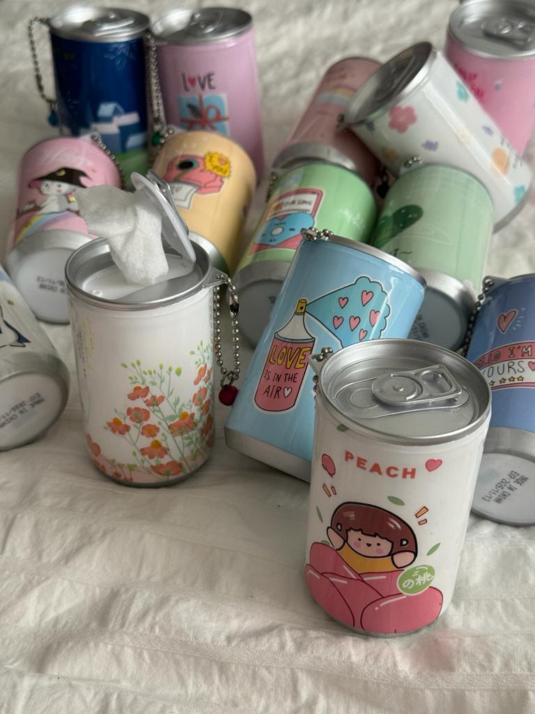 Kawaii İçecek Kutusu Askılı Islak Mendil