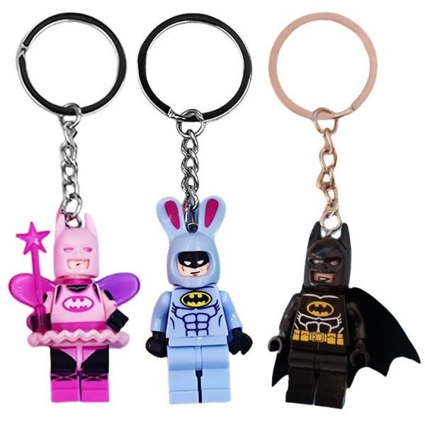 Batman Lego 2'li Mini Anahtarlık Seti (mavi ve pembe)