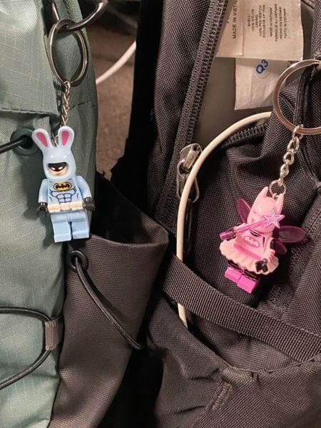 Batman Lego 2'li Mini Anahtarlık Seti (mavi ve pembe)