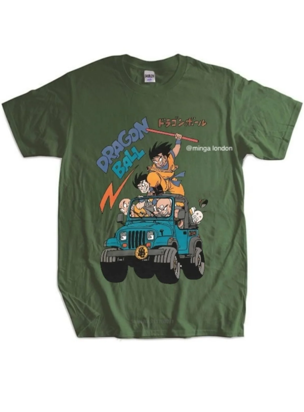 Dragon Ball Chariot Haki Rengi Baskılı Oversize T-shirt