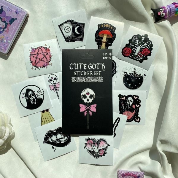 Cute Goth Sticker Seti