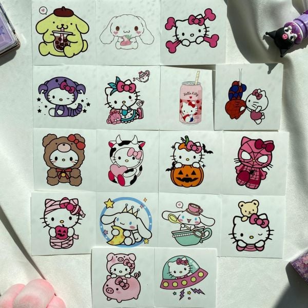 Pembe Hello Kitty Sticker Seti