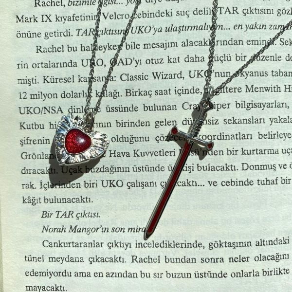 Kırmızı Pamuk Prenses ve Avcı Çift Kolye