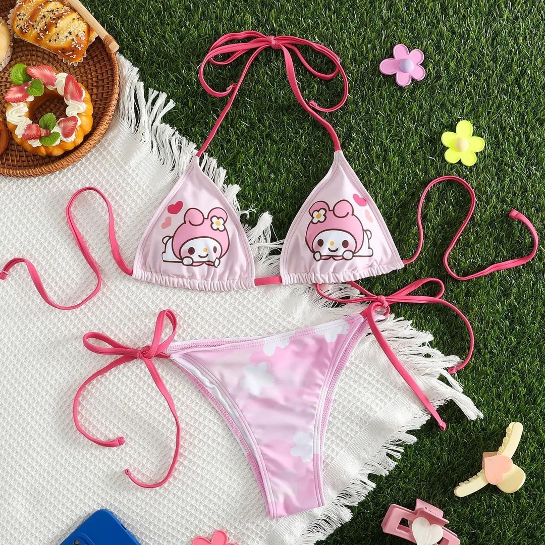 Pembe Melody Love Bikini Takımı
