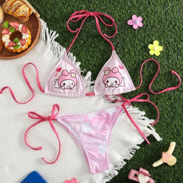 Pembe Melody Love Bikini Takımı