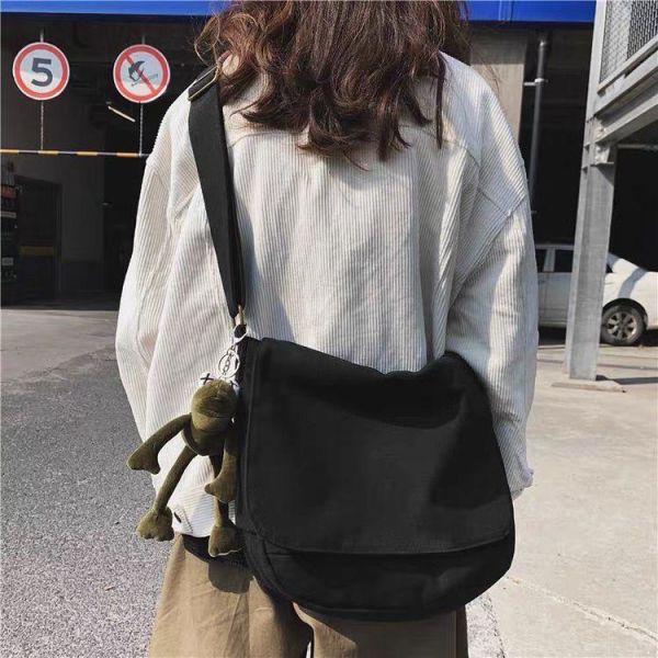 Siyah Unisex Postacı Çanta