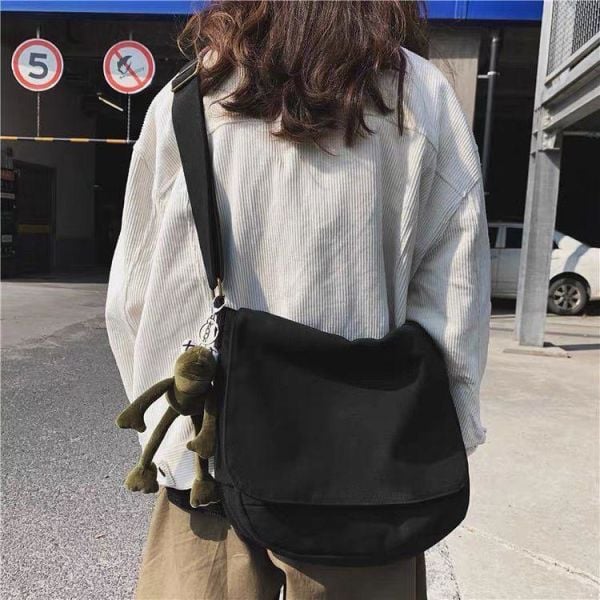 Siyah Unisex Postacı Çanta
