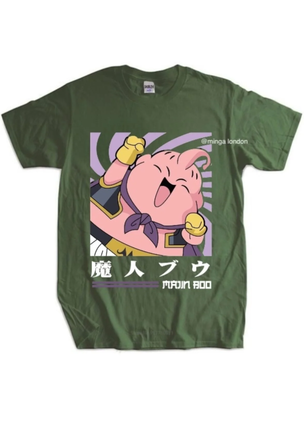 Majin Buu Dragon Ball Haki Rengi Ön Baskılı Oversize T-shirt