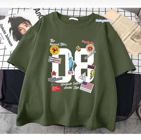 The Street Dıv 08 Baskılı Haki T-Shirt