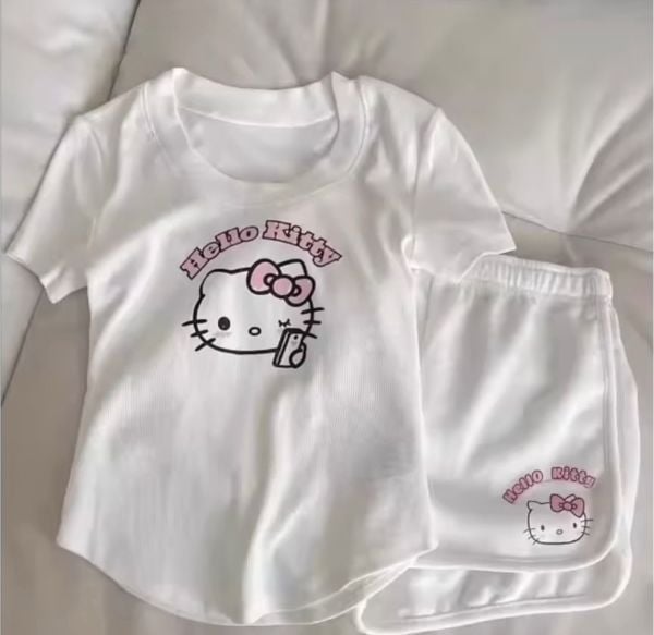 Beyaz Hello Kitty Pijama Takımı