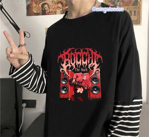 Fake Kollu The Rock Baskılı Oversize T-Shirt