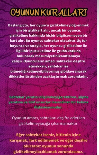Sahtekar Kağıt Oyunu