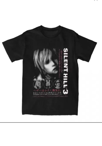Silent Hill Three Günlük Rahat Kesim Siyah T-Shirt