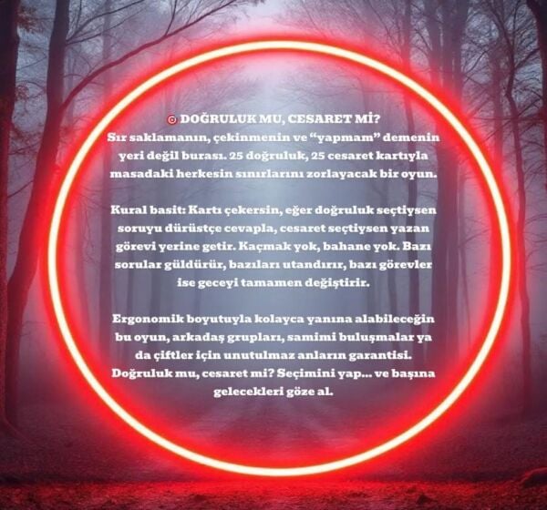 Doğruluk Cesaretlik Kağıt Oyunu