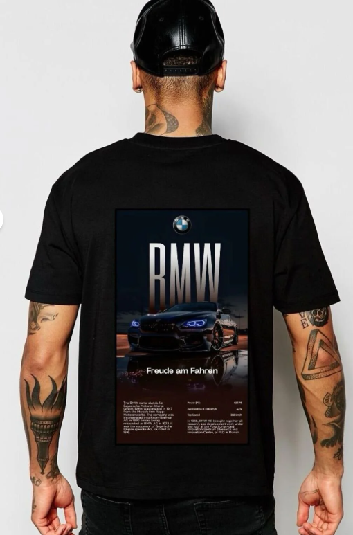 Siyah Car Ön Arka Baskılı New Season Oversize T-shirt