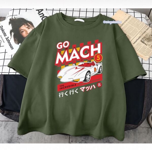Go Mach 5 Baskılı Haki T-Shirt
