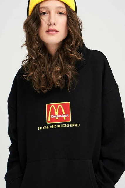 Siyah Kapüşonlu Cactus Jack Sweatshirt