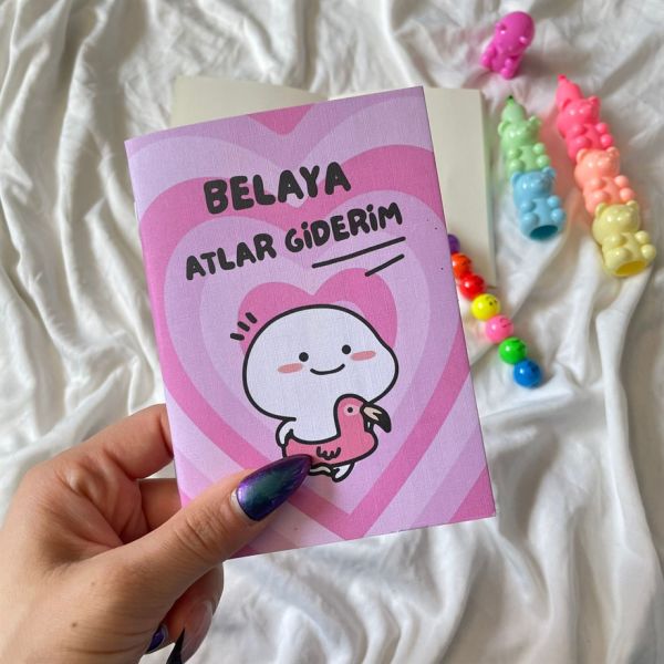 Belaya Atlar Giderim Mini Çizgisiz Defter
