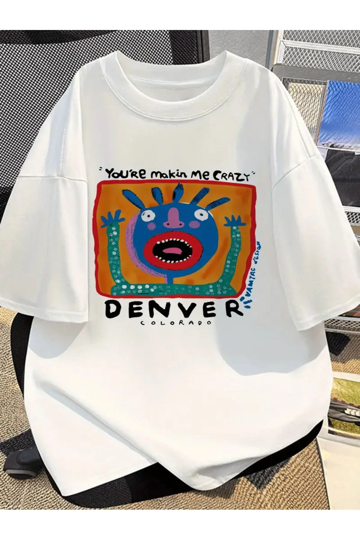 Harajuku Denver Art Unisex Oversize T-Shirt