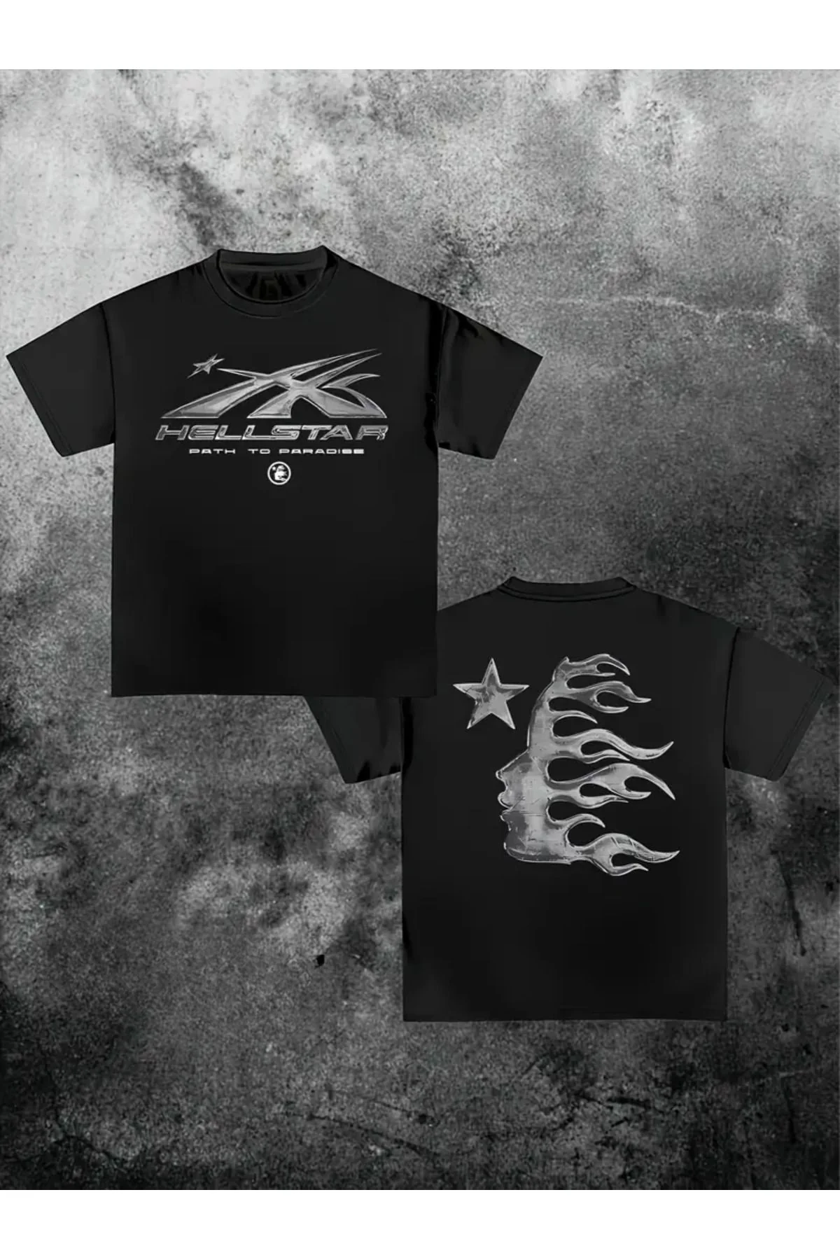 Hellstar Graphic Baskılı Unisex Oversize T-Shirt