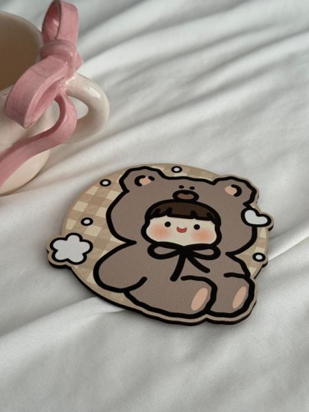 Kawaii Bear Bardak Altlığı