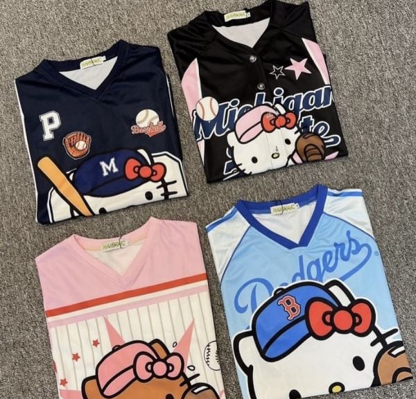 Pembe Hello Kitty Detail Jersey Forma
